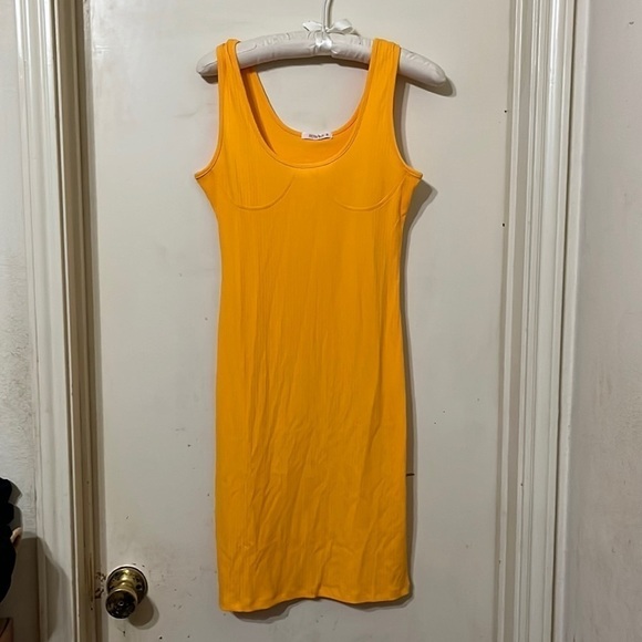 NWT Small Bodycon yellow tank dress - Picture 1 of 3
